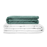 Manta terapéutica original - Manta con peso con funda para las 4 estaciones en verde menta para adultos