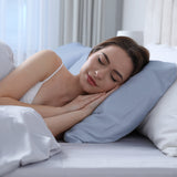 Almohada de salud azul acero