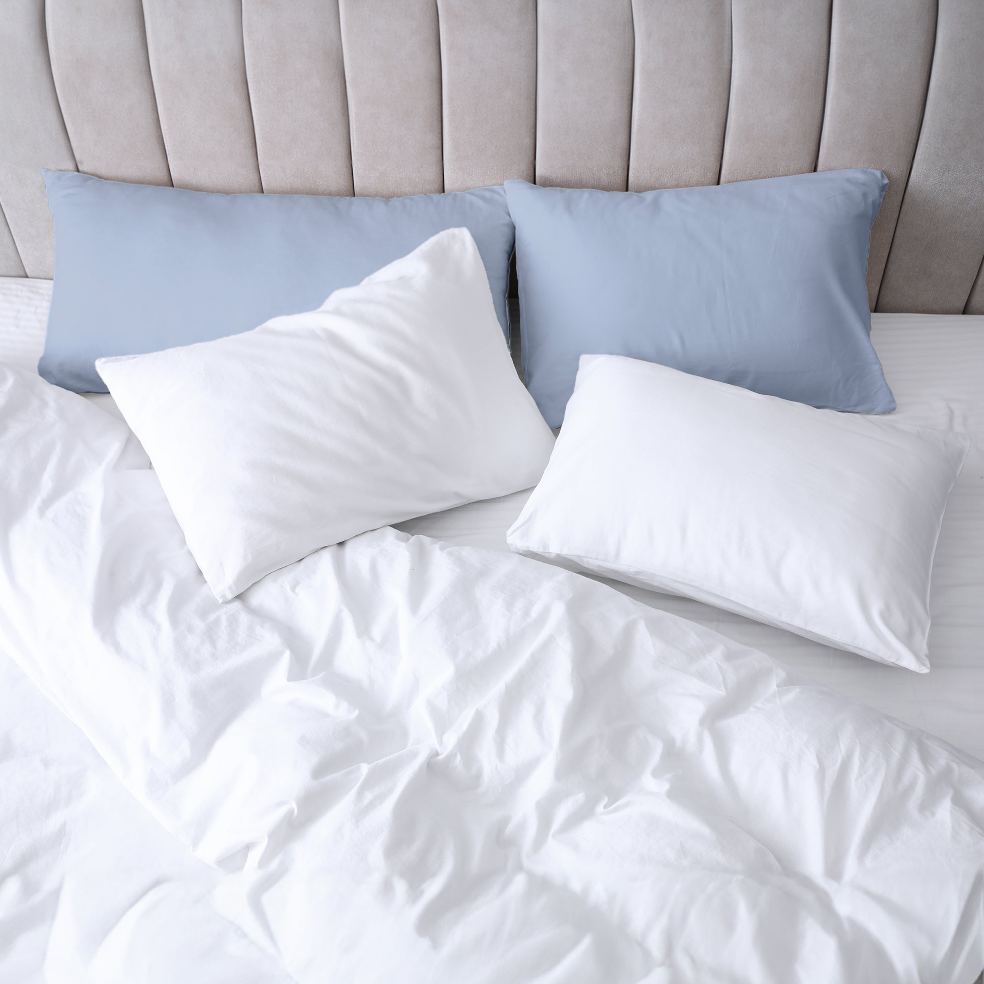 Almohada de salud azul acero