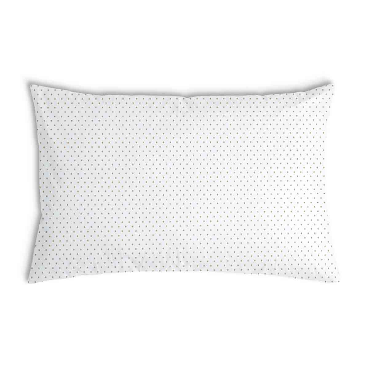 Almohada de salud blanca con puntitos dorados