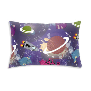 Almohada de salud con funda de algodón patrón del espacio para niños