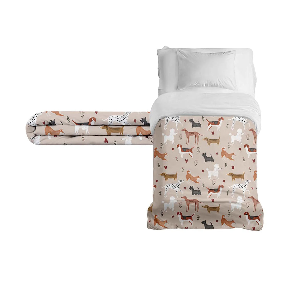 Manta terapéutica original - Manta de peso con motivo de perros y funda de algodón para niños
