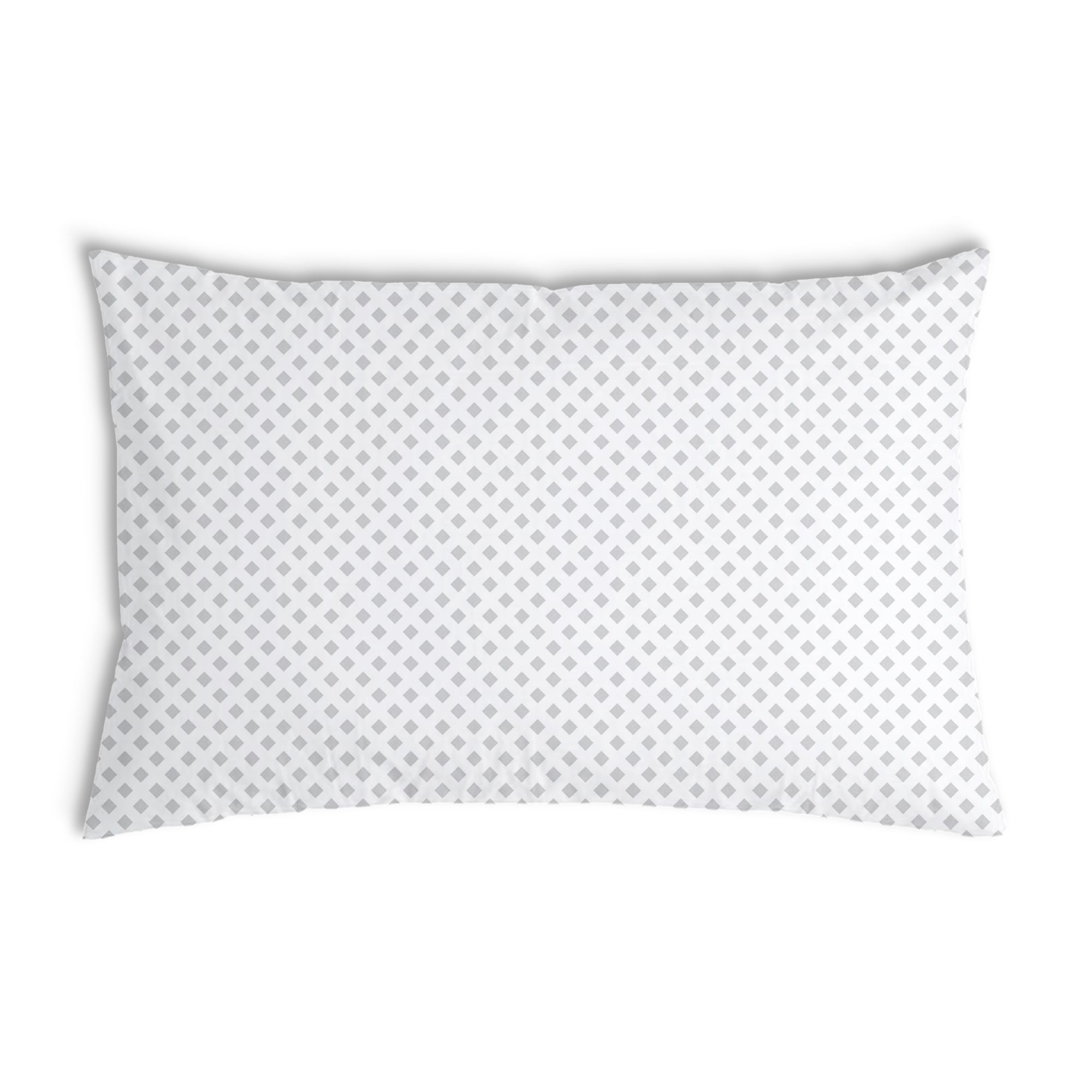 Almohada de salud blanca con delicados cuadros
