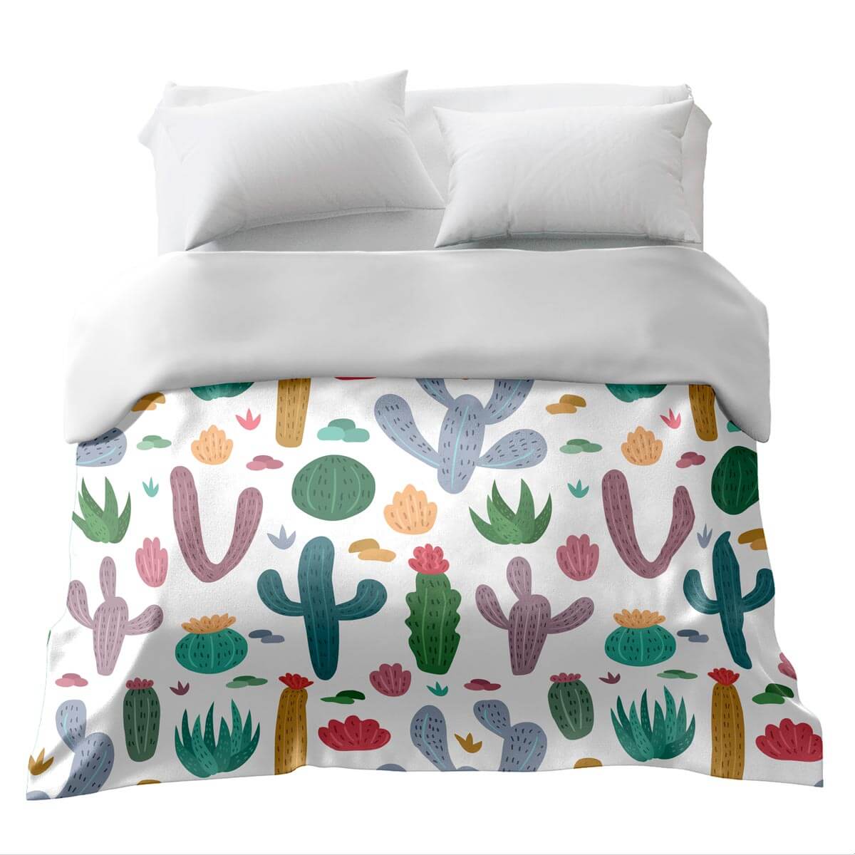 Manta terapéutica original - Funda de algodón Cactus coloridos