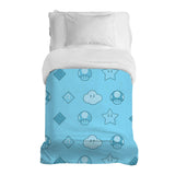 Manta terapéutica original - Funda de algodón con hongos azul claro