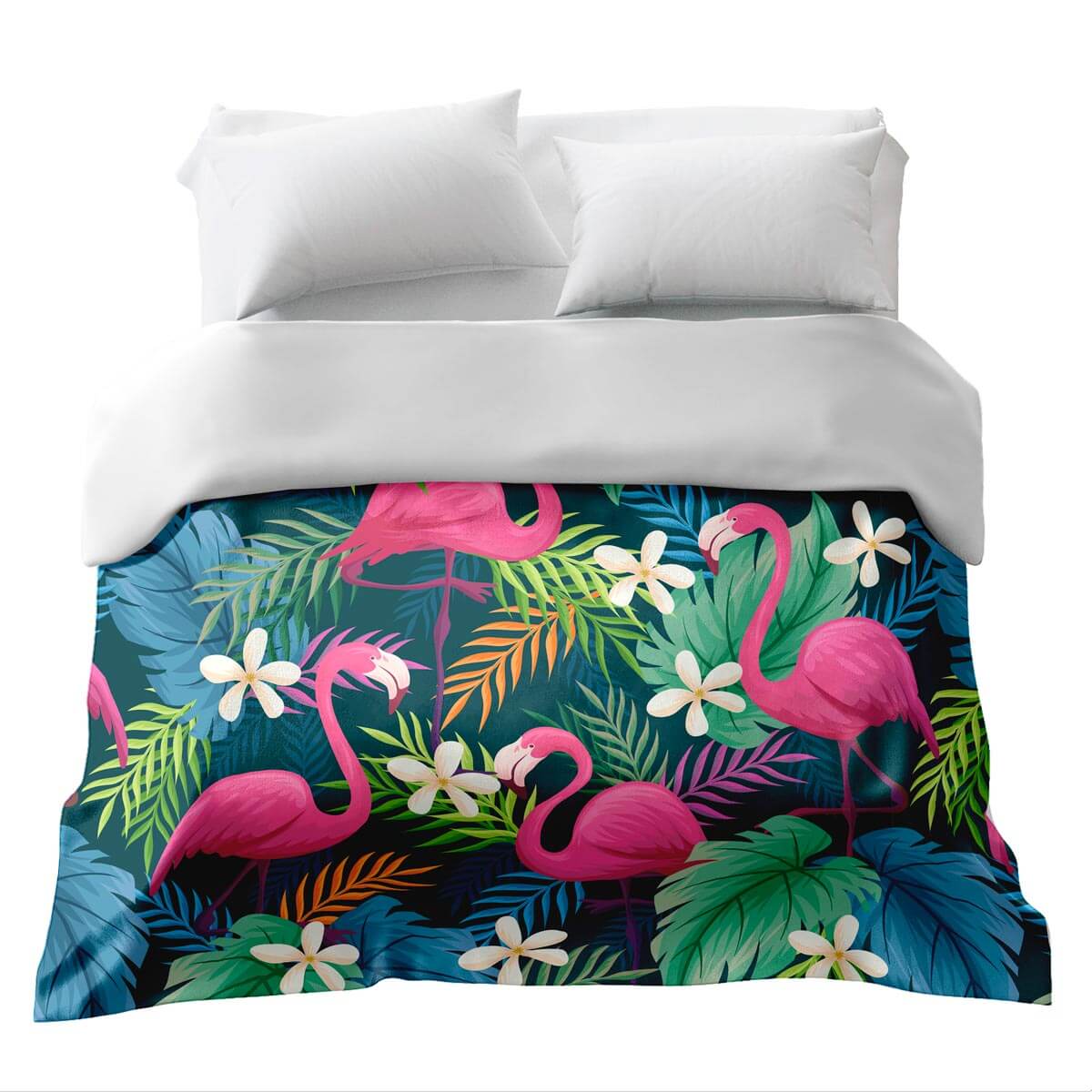 Manta terapéutica original - Funda de algodón Flamencos rosas