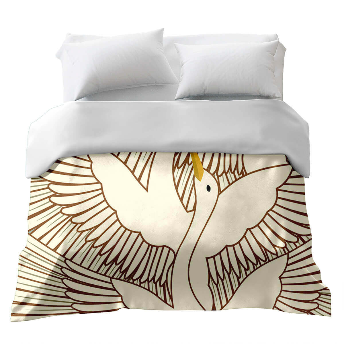 Manta terapéutica original - Funda de algodón Grulla grande