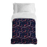 Manta terapéutica original - Funda de algodón con flores de cerezo rojas