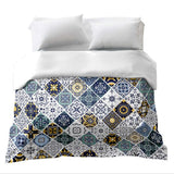 Manta terapéutica original - Funda de algodón Azulejos orientales