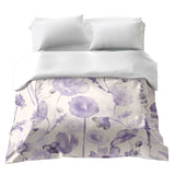 Manta terapéutica original - Funda de algodón lila acuarela flores