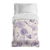 Manta terapéutica original - Funda de algodón lila acuarela flores