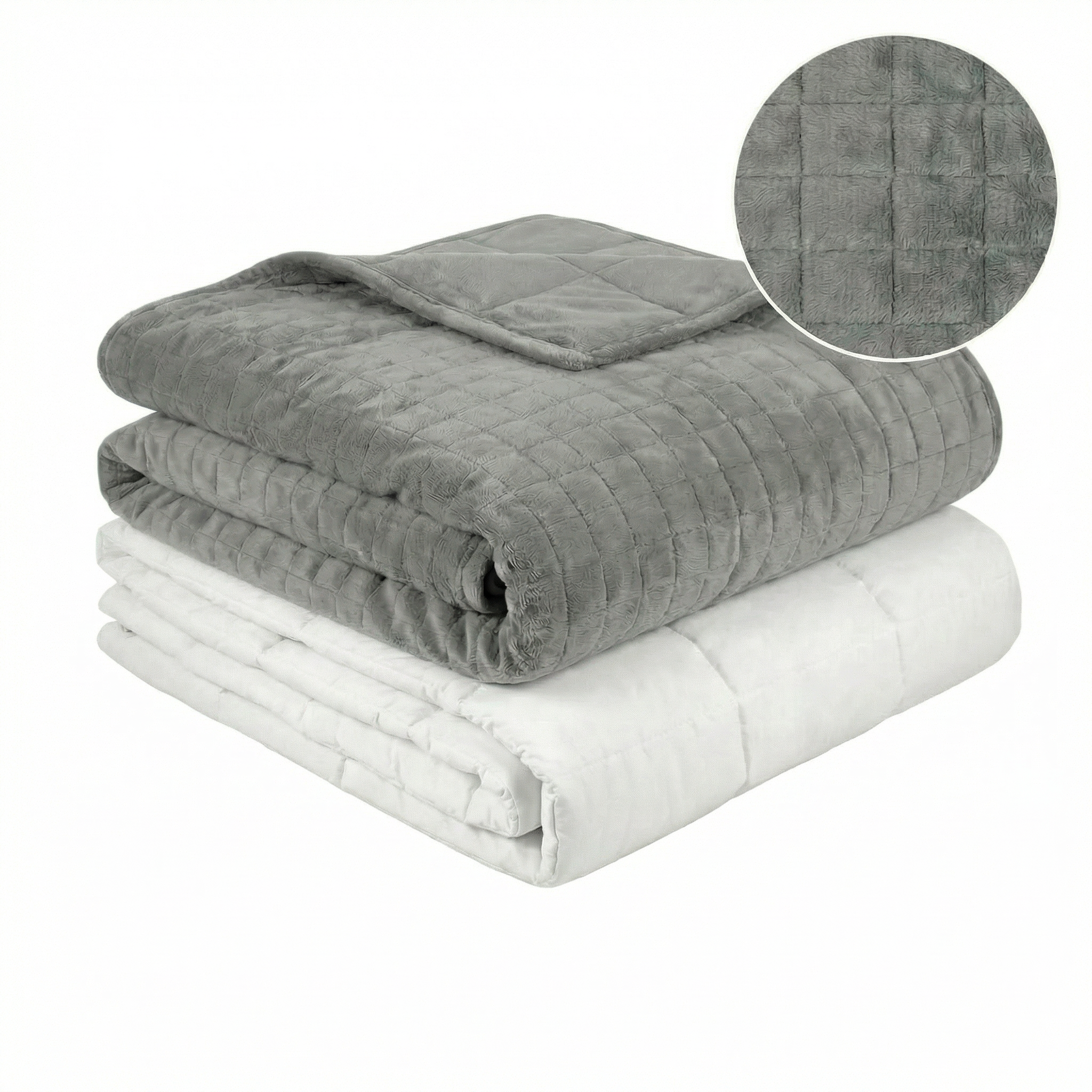 Manta terapéutica original - Manta con peso con funda para las 4 estaciones en gris para adultos