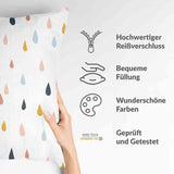 Almohada de salud con gotas de colores