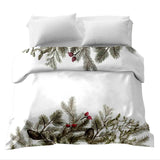 Manta terapéutica original - Funda de algodón en blanco con ramas