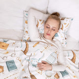 Set de ropa de cama con manta terapéutica blanca cosas mágicas