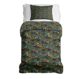 Set de ropa de cama con manta terapéutica verde tractor