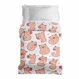 Manta terapéutica original - Funda de algodón blanca con números y cerdos