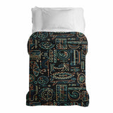 Manta terapéutica original - Funda de algodón con patrón hawaiano verde