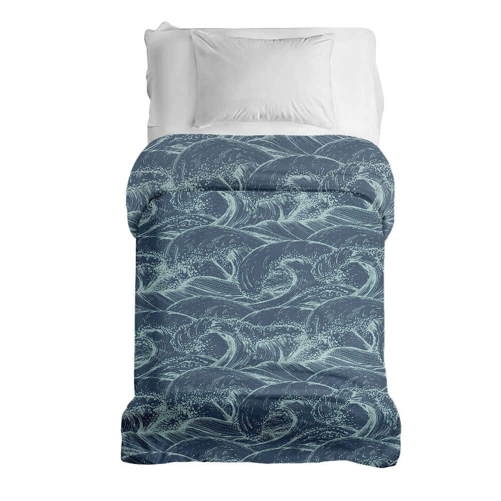 Manta terapéutica original - Funda de algodón Olas en el mar