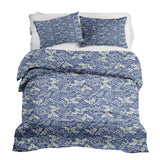 Set de ropa de cama con manta terapéutica azul Navidad