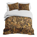 Juego de ropa de cama con mantas terapéuticas hojas de otoño