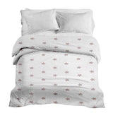 Manta terapéutica original - Funda de algodón blanca con estrellas rosas