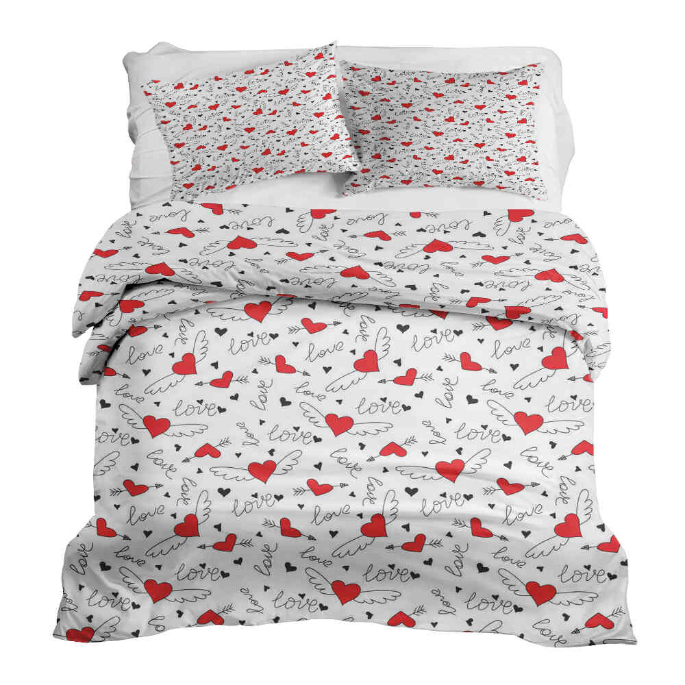 Set de ropa de cama con manta terapéutica Amor da alas