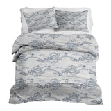 Set de ropa de cama con manta terapéutica gris muralla china