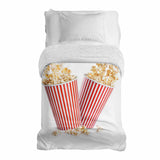 Manta terapéutica original - Funda de algodón blanca con palomitas de maíz