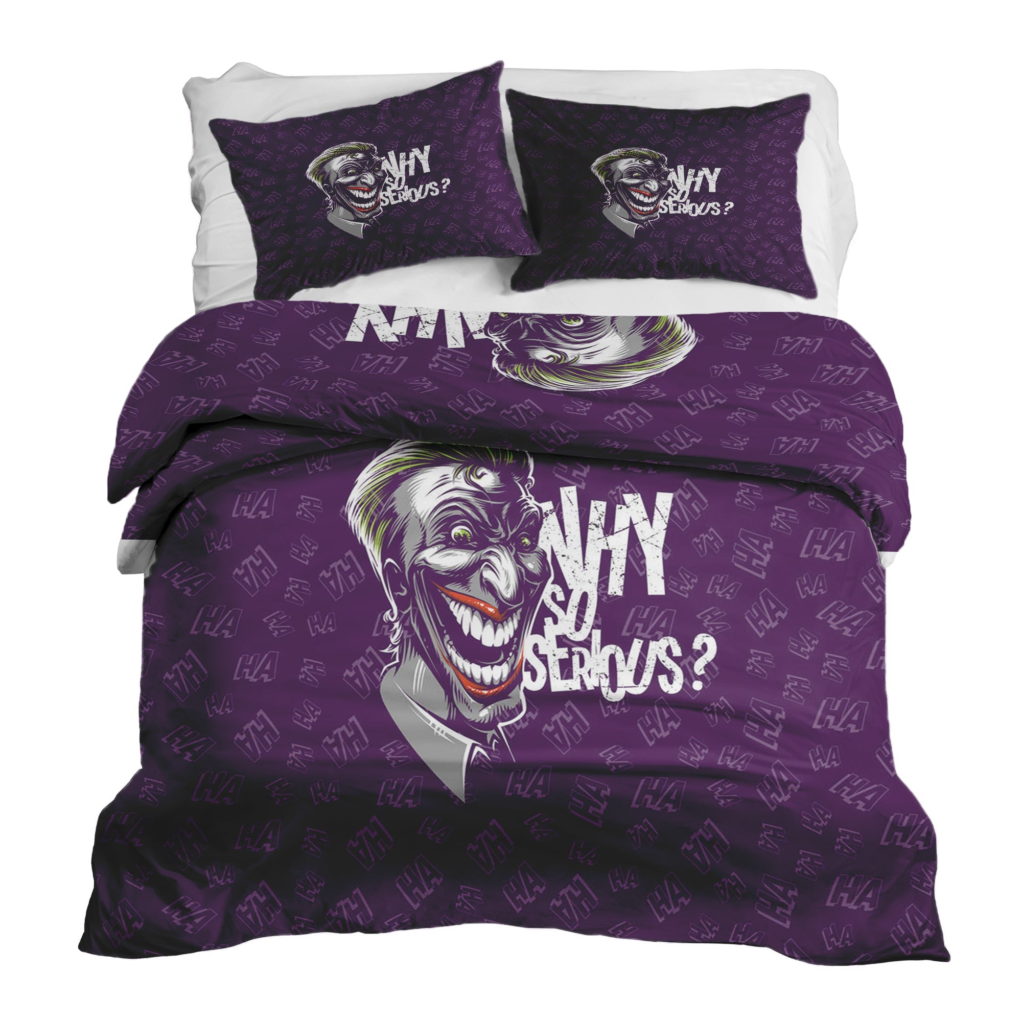 Set de ropa de cama con manta terapéutica lila ¿Por qué tan serio?