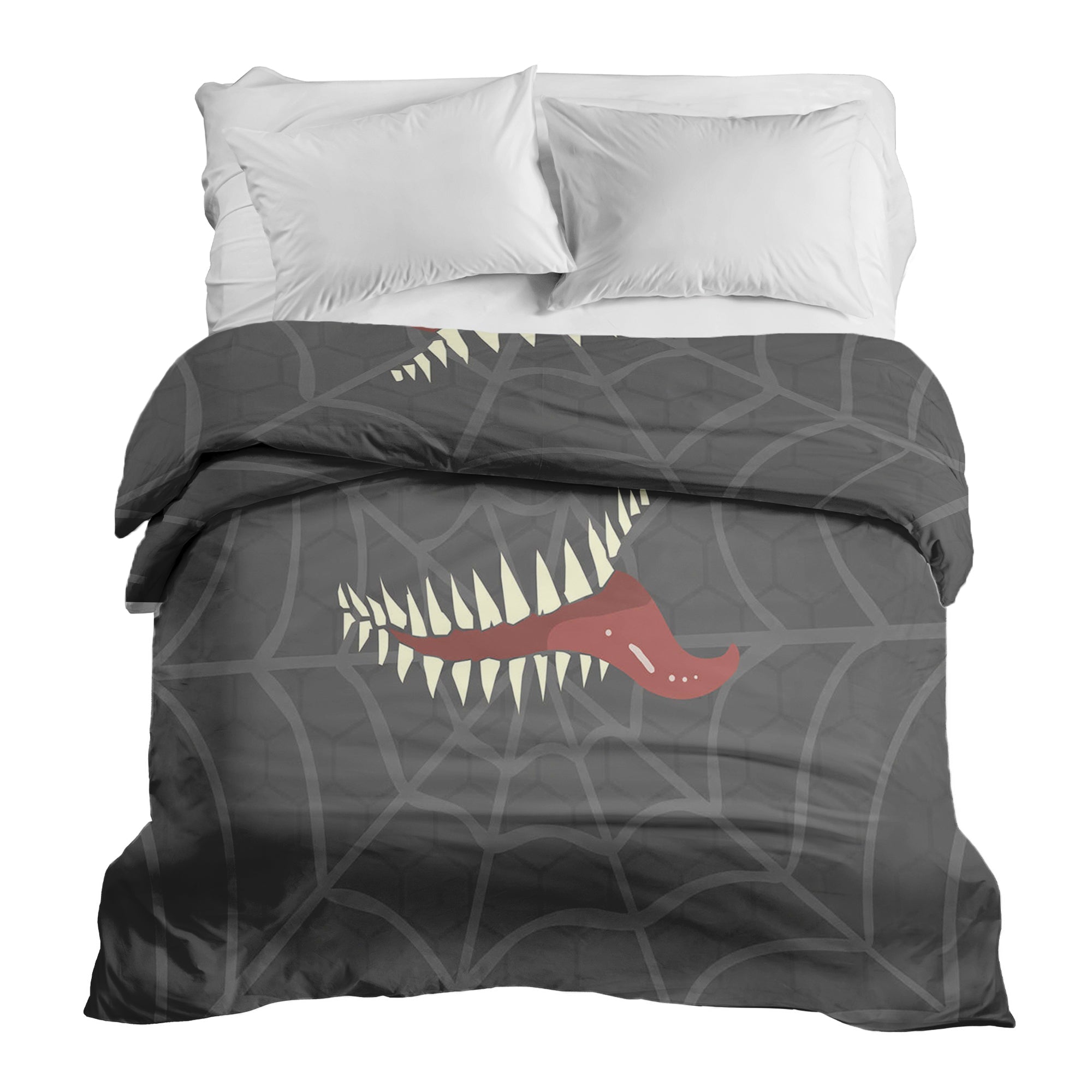 Manta terapéutica original - Funda de algodón gris con telaraña