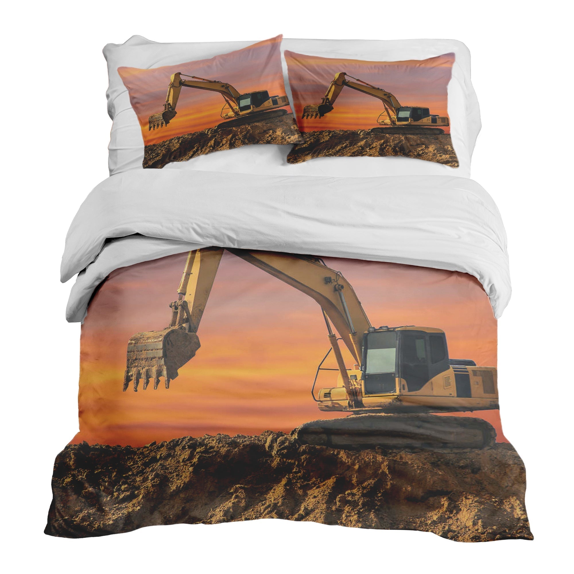 Set de ropa de cama con manta terapéutica Tractor al amanecer