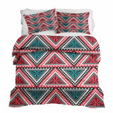 Set de ropa de cama con mantas terapéuticas y triángulos coloridos