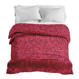 Manta terapéutica original - Funda de algodón roja con motivo de corazón rosa