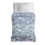 Manta terapéutica original - Funda de algodón con ondas en azul