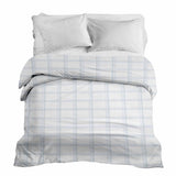 Manta terapéutica original - Funda de algodón blanca azul a cuadros