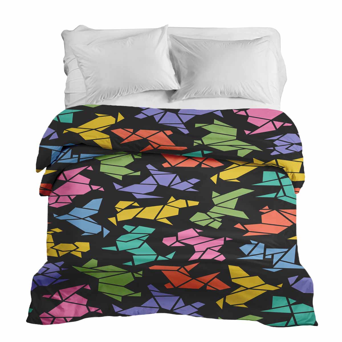 Manta terapéutica original - Funda de algodón Origami perro