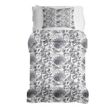 Set de ropa de cama y manta terapéutica gris primavera