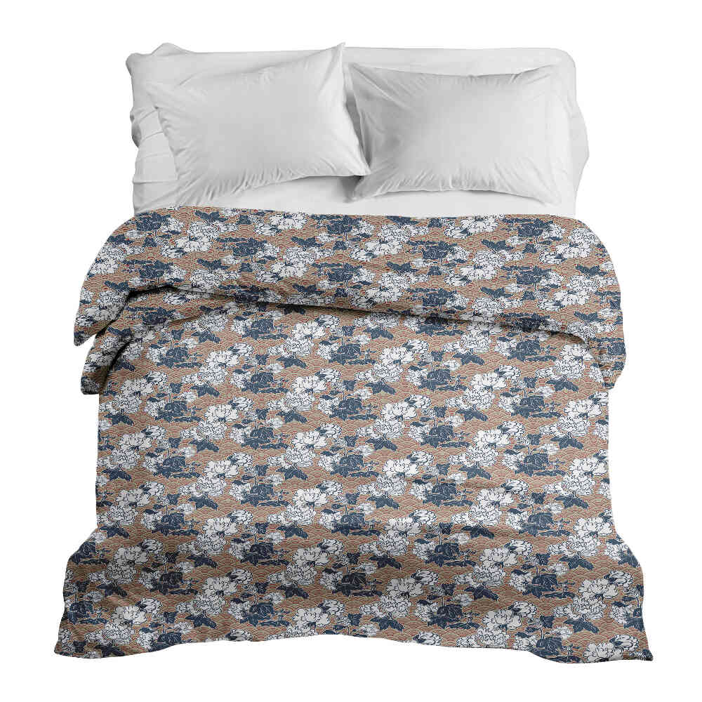 Manta terapéutica original - Funda de algodón con flores