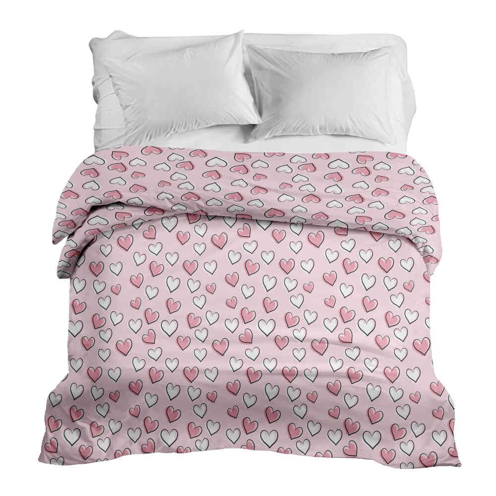 Manta terapéutica original - Funda de algodón con dulces corazones
