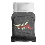 Manta terapéutica original - Funda de algodón gris con telaraña