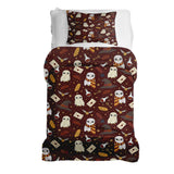 Set de ropa de cama con manta terapéutica marrón Hedwig