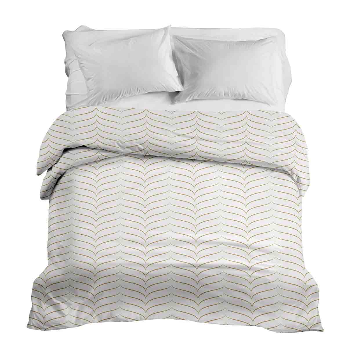 Manta terapéutica original - Funda de algodón con forma de V dorada