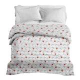 Manta terapéutica original - Funda de algodón blanca con inscripción Love