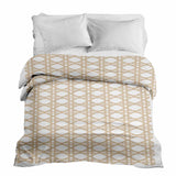 Manta terapéutica original - Funda de algodón blanca con círculos beige