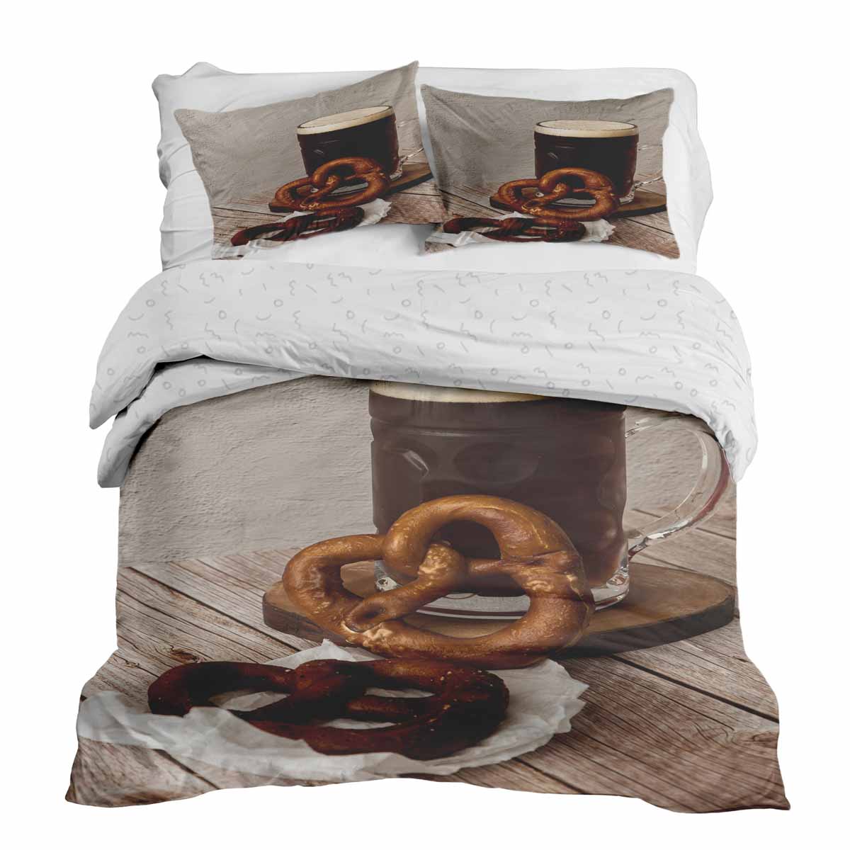 Set de ropa de cama con mantas terapéuticas y pretzels