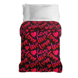 Manta terapéutica original - Funda de algodón negra con inscripción Love