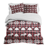 Juego de ropa de cama con mantas terapéuticas de cuadros con motivos navideños