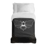 Manta terapéutica original - Funda de algodón negra con polilla