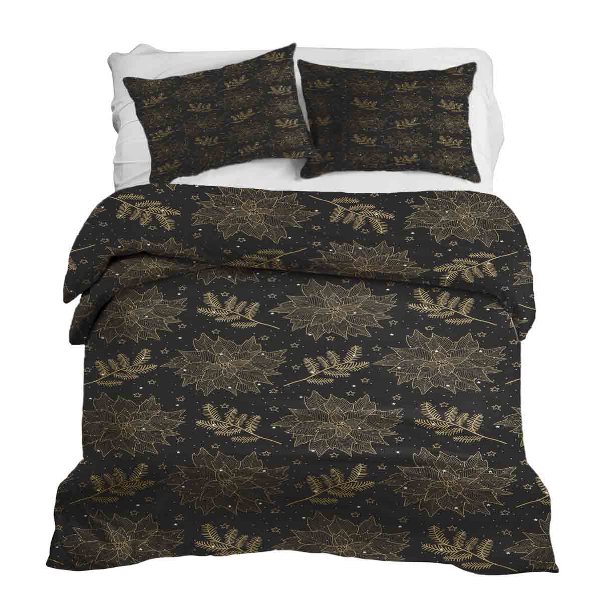 Set de ropa de cama con manta terapéutica negro estrella de Navidad